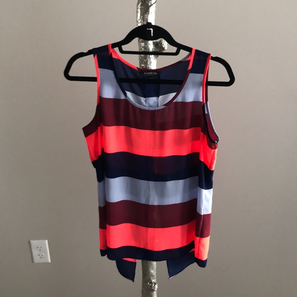 EXPRESS stripped split back tank